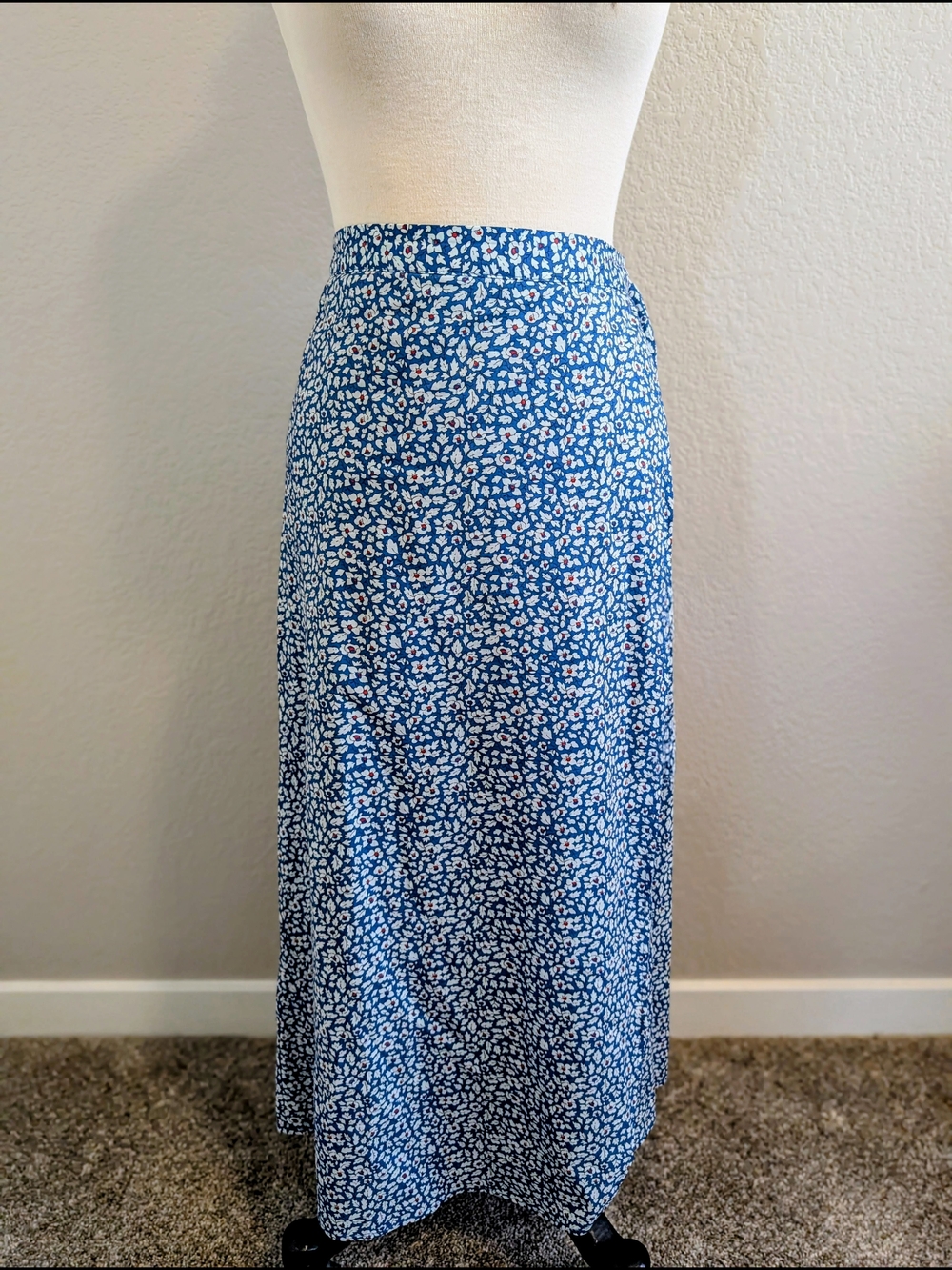 dylan Blue Floral Maxi Skirt